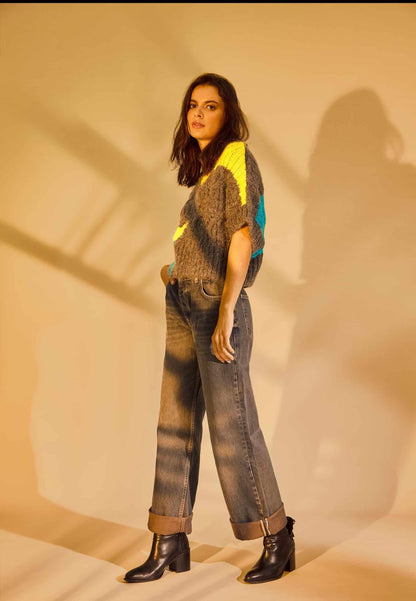 Black Leather Ankle Boots Attalea – Women’s Block Heel Booties