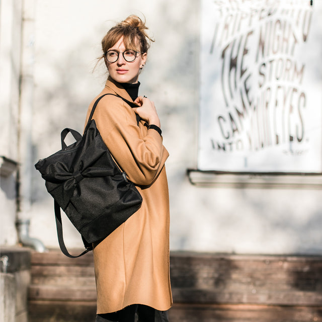 Waterproof Backpack - Black Bow