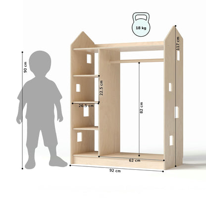 House-Shaped Open Children’s Wardrobe