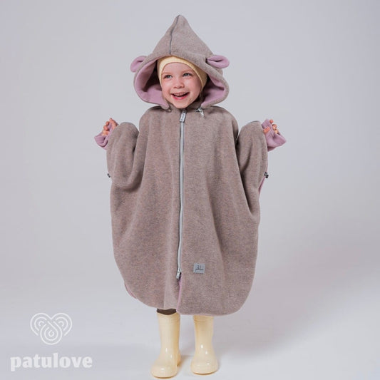 Car Poncho For Kids - Lamb Pink
