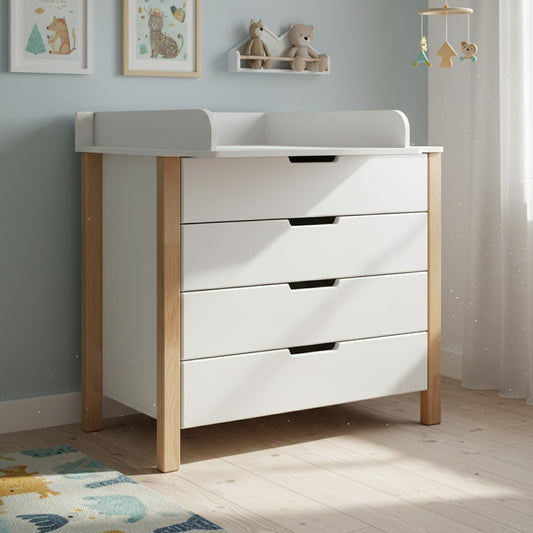 Changing Dresser ELIN - Natural/White