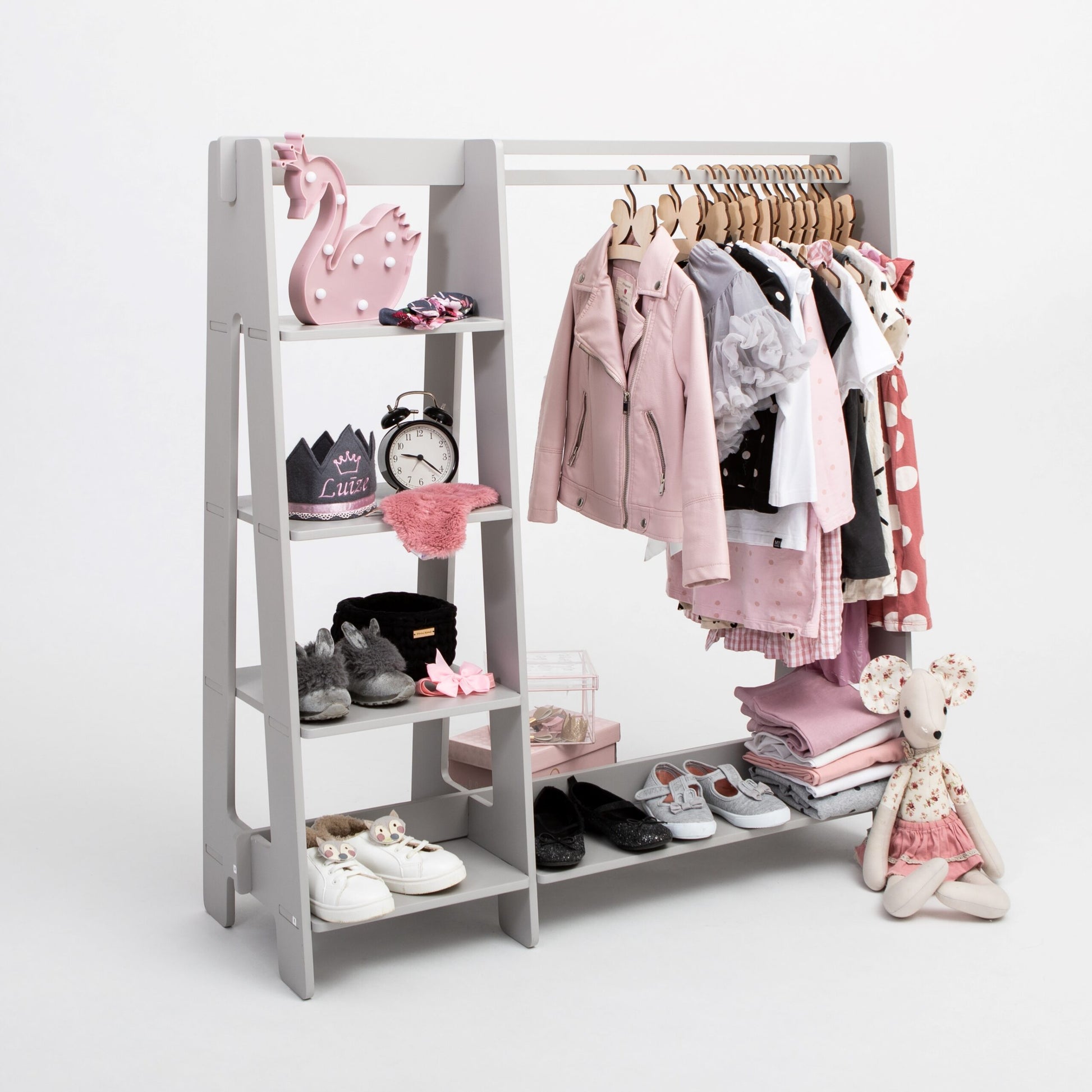 Clothing Rack with Shelves for Toddlers