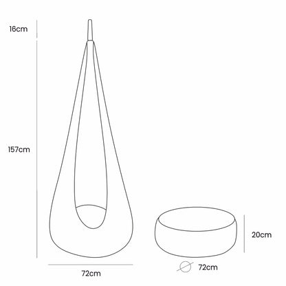 Cocoon Swing for Kids - Frosty Mist
