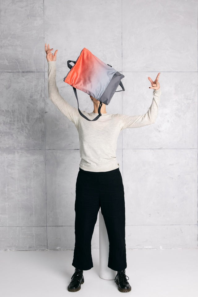 Faux Leather Backpack - Salmon