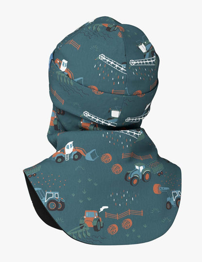 Fleece Balaclava For Kids FERN - Tractors