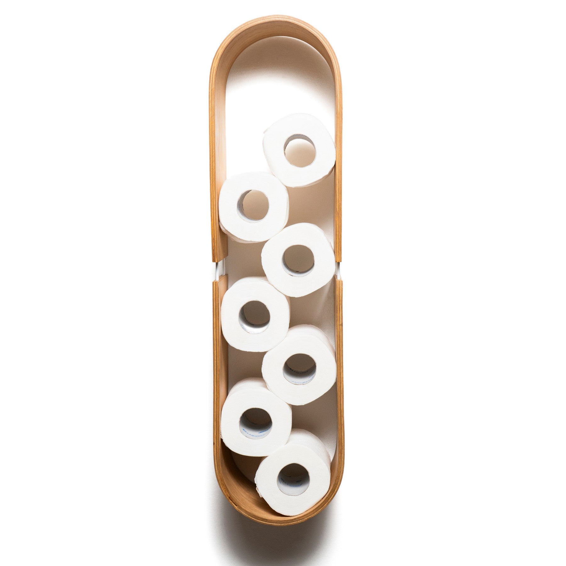 Floating Wooden Wall Shelf - Oval