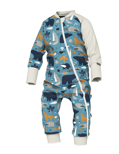 Baby Sleepsuit FREDA - Autumn Forest Animals