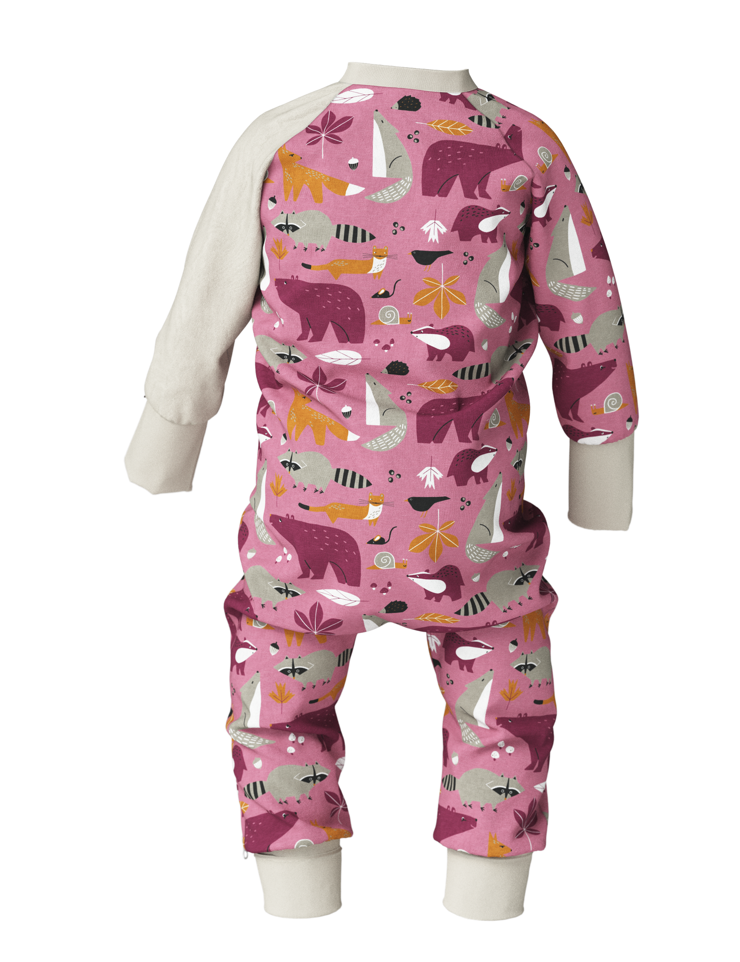 Baby Sleepsuit FREDA - Autumn Forest Animals