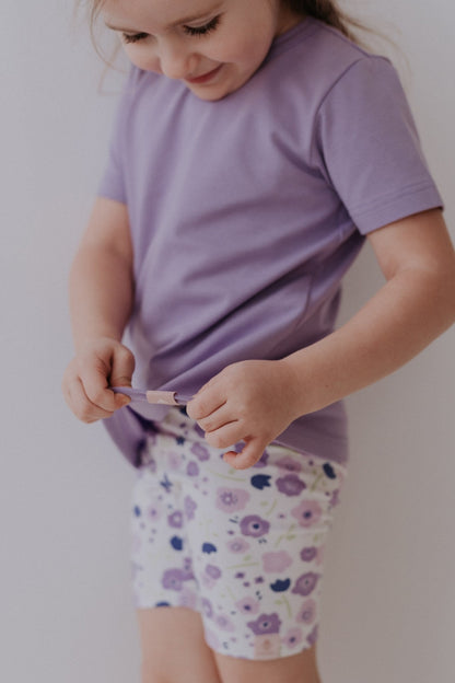 Girls' Short Leggings EMMA - Summer Flowers