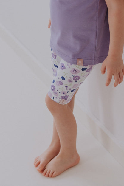 Girls' Short Leggings EMMA - Summer Flowers
