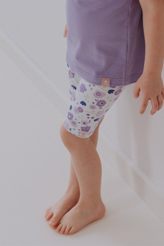 Girls' Short Leggings EMMA - Summer Flowers