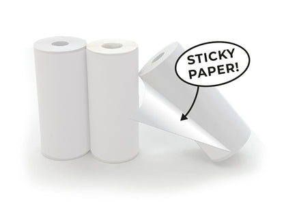Hoppstar 3x Paper Rolls – White, Self Adhesive