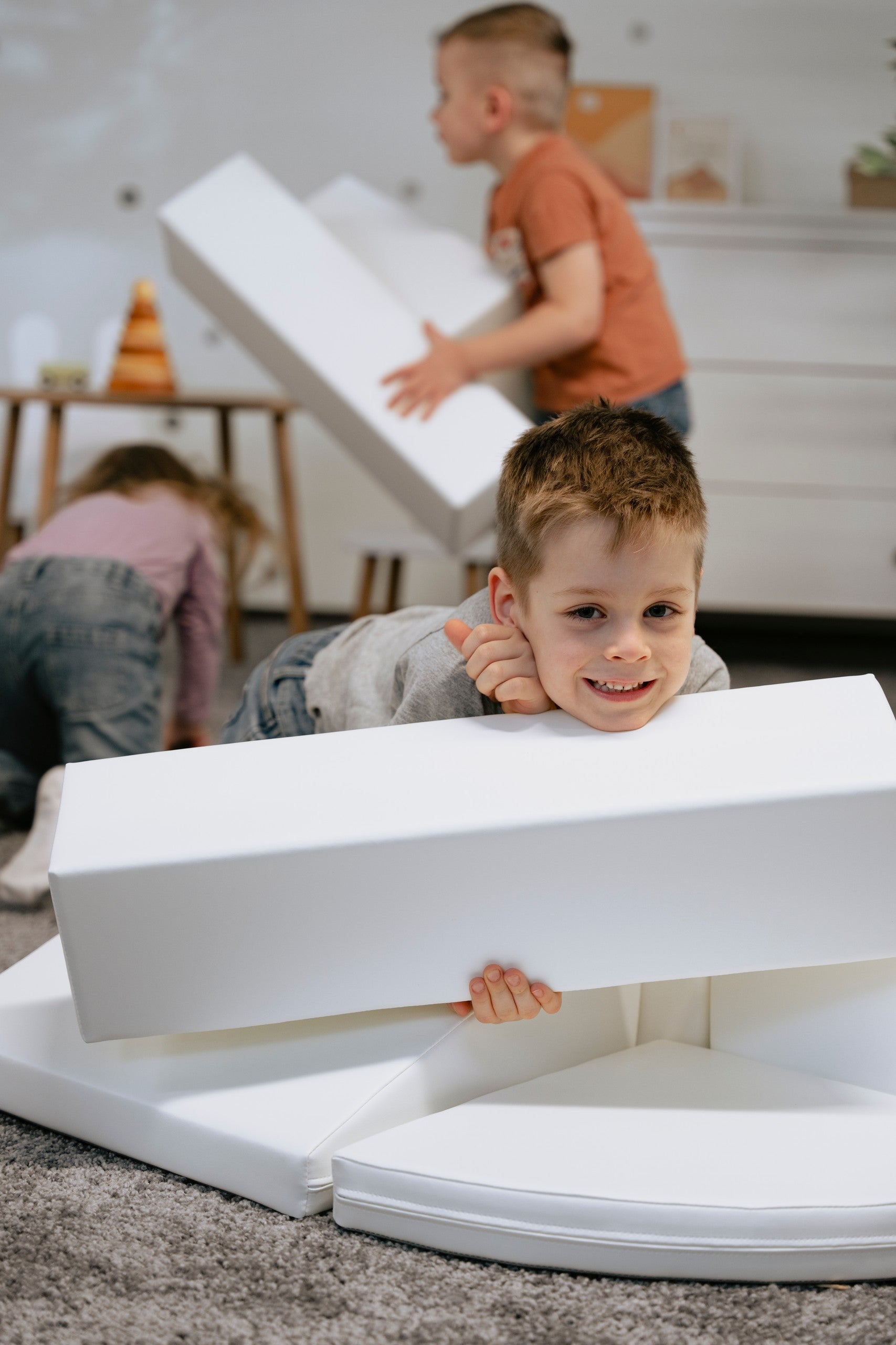 Soft Play 10 Foam Block Set - White Creativity