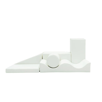 Soft Play 7 Foam Block Set - White Discoverer