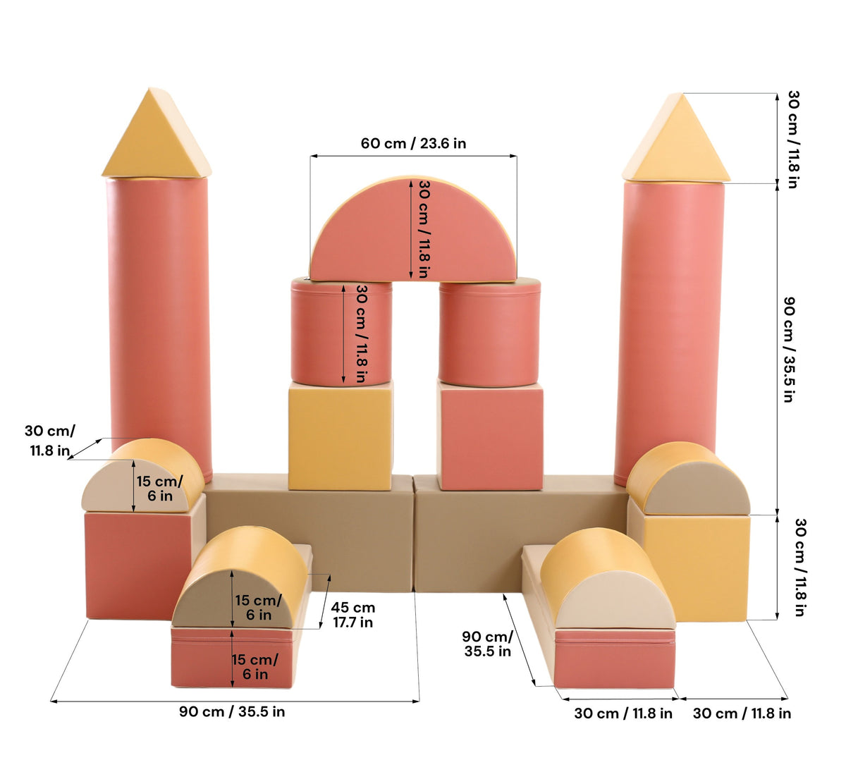 Fortress Soft Play Set – Pastel Pink
