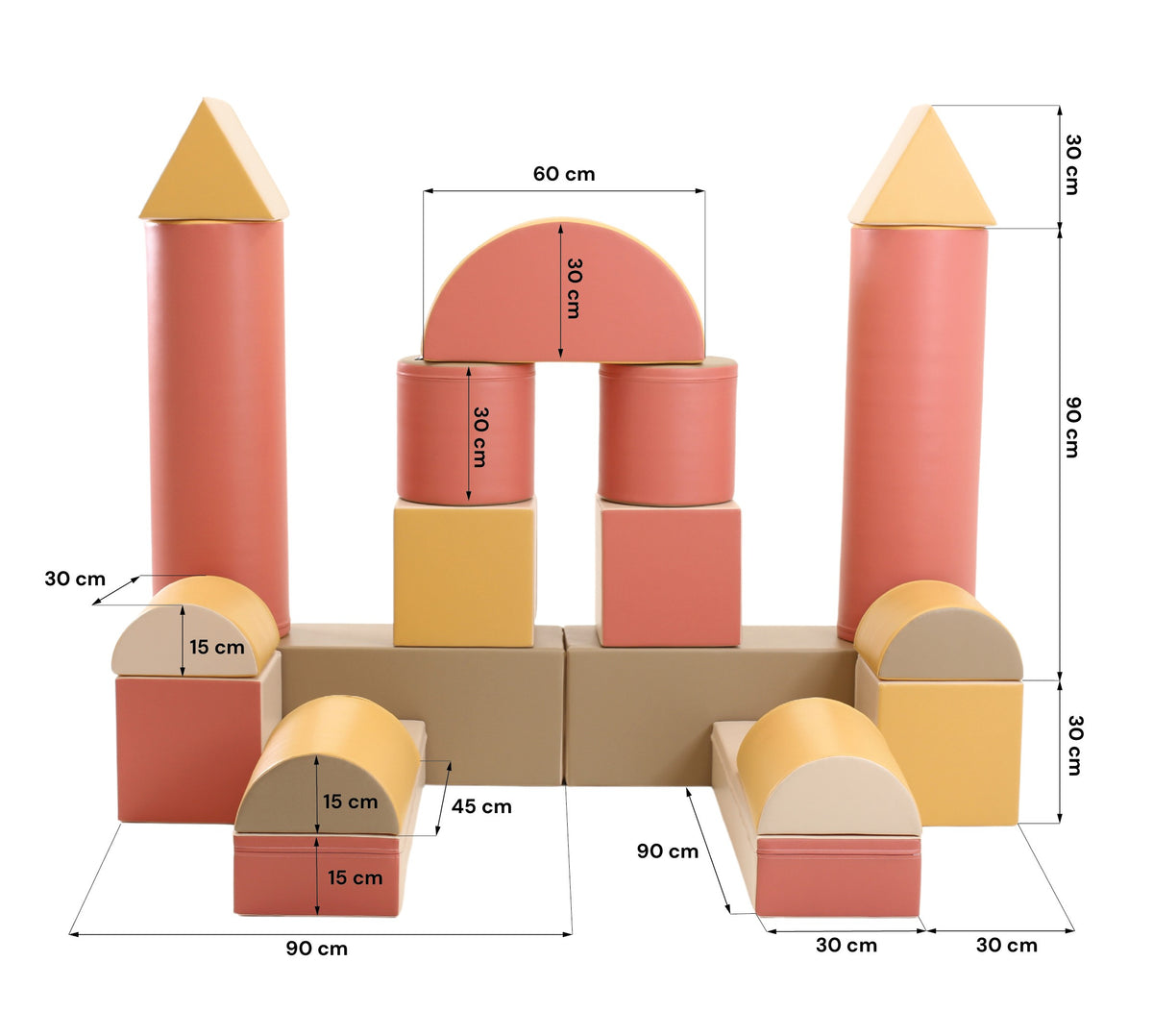 Fortress Soft Play Set – Pastel Pink