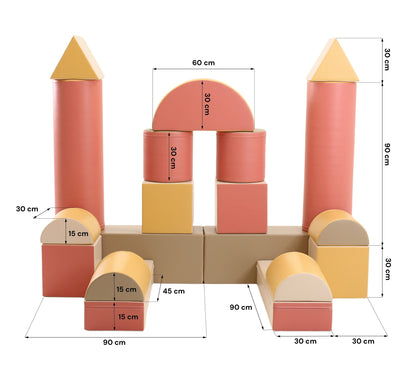 Fortress Soft Play Set – Pastel Pink