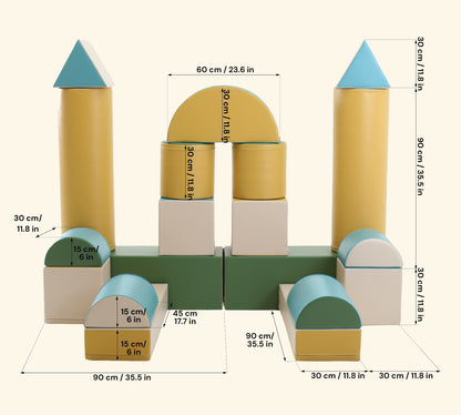 Fortress Soft Play Set – Pastel Turquoise