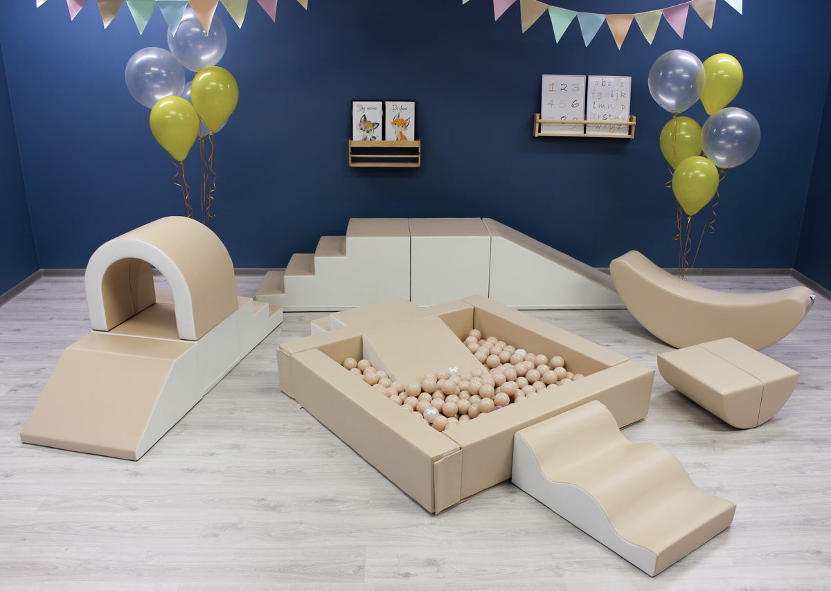 Party Soft Play Set – Beige & White