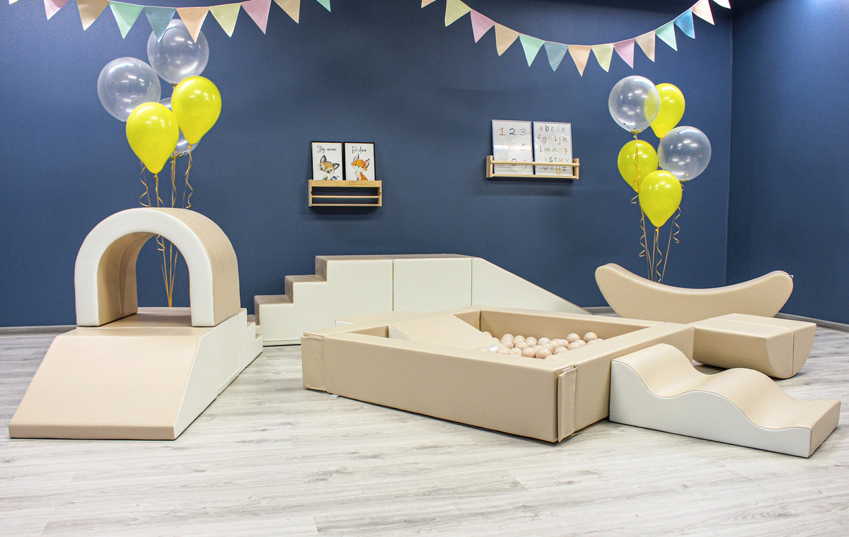 Party Soft Play Set – Beige & White