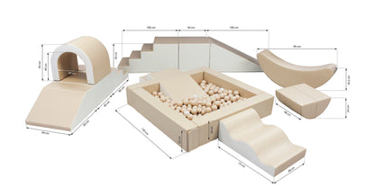Party Soft Play Set – Beige & White
