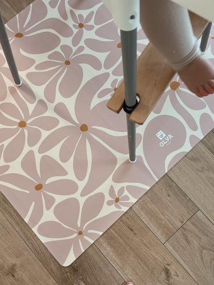 Kids Mealtime Floor Mat, Non-Slip & Waterproof - Daisy Sun