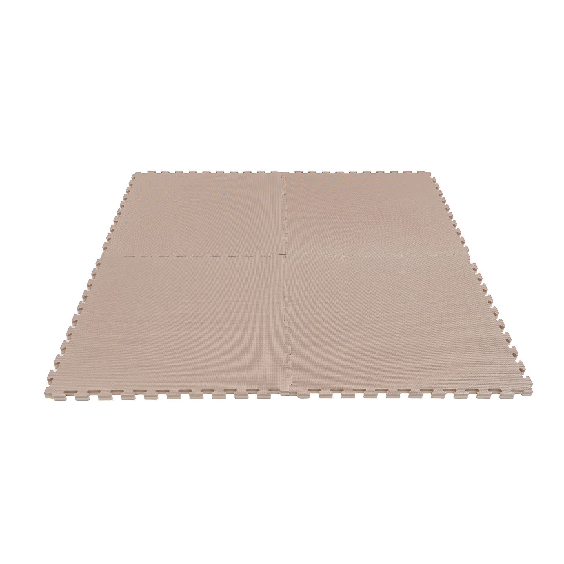 Large Foam Puzzle Mats - Beige / Dark Beige
