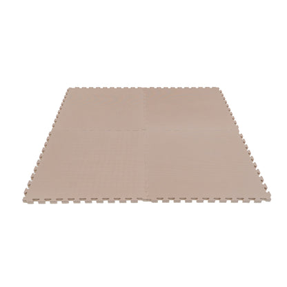 Large Foam Puzzle Mats - Beige / Dark Beige