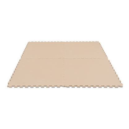 Large Foam Puzzle Mats - Beige / White