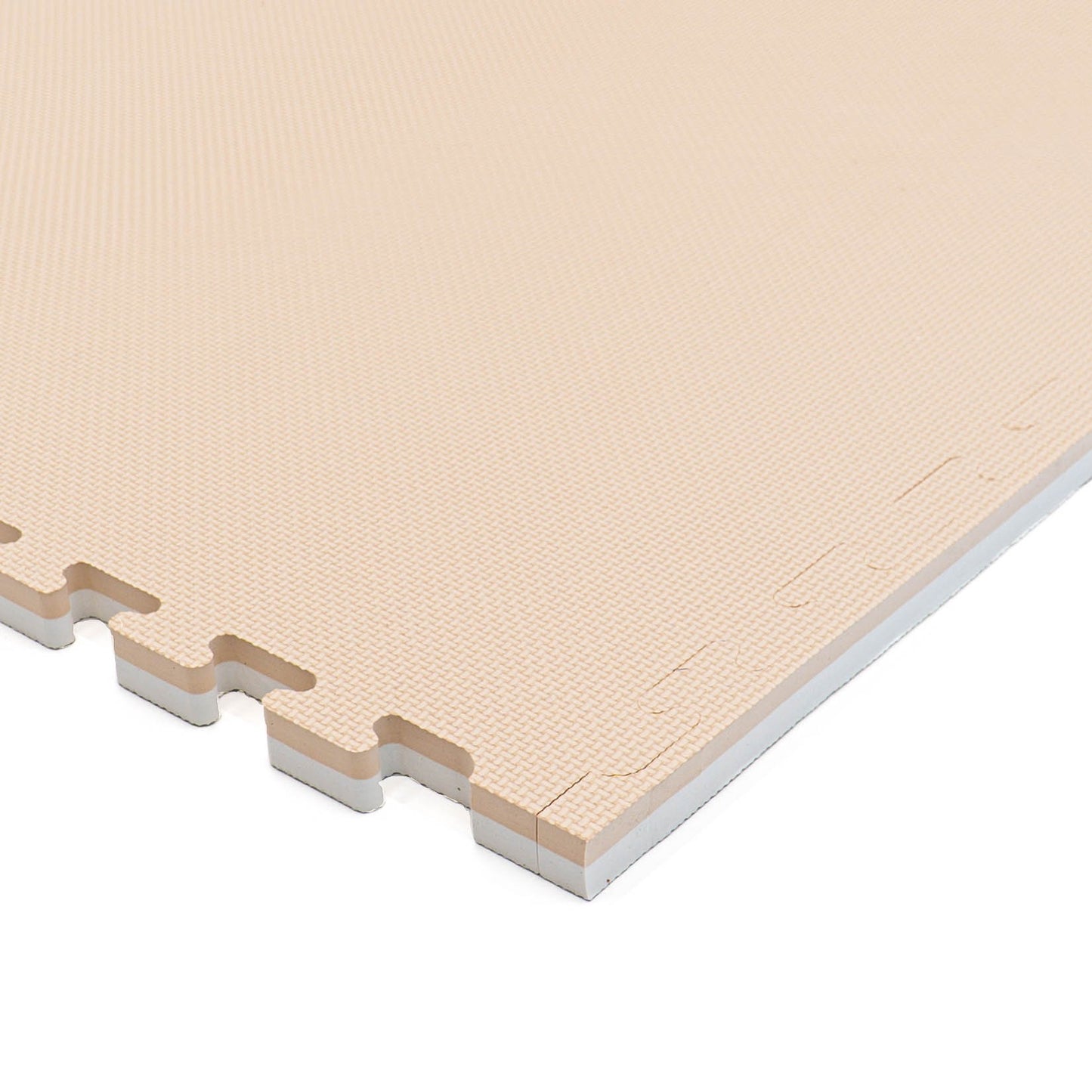 Large Foam Puzzle Mats - Beige / White