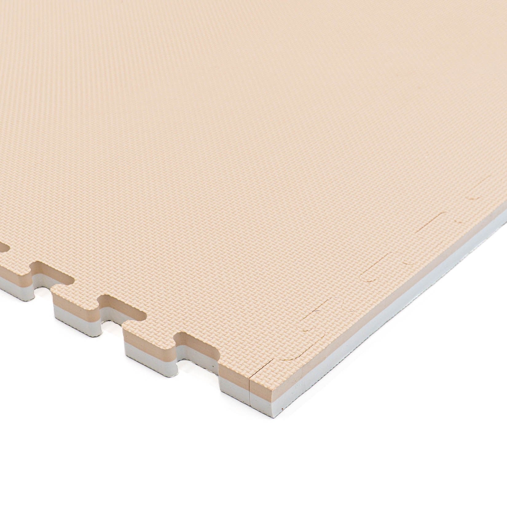 Large Foam Puzzle Mats - Beige / White