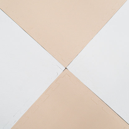 Large Foam Puzzle Mats - Beige / White