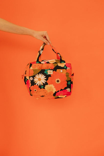 Large Make-Up Bag - Picnic With Flowers