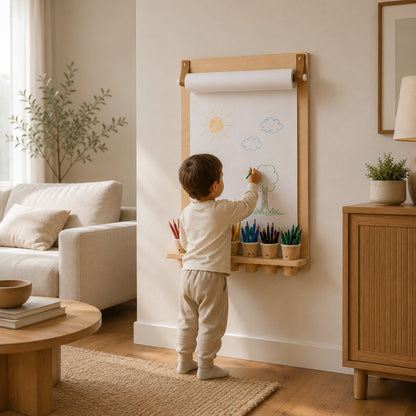 Drawing Board with Pencil Holder – With Paper Roll