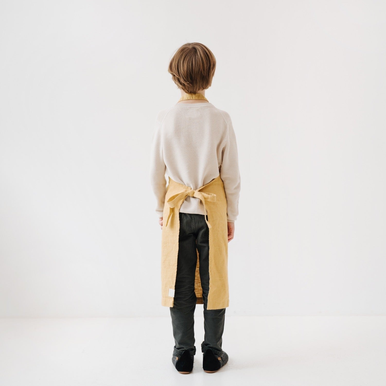 Linen Daily Apron for Kids - Honey