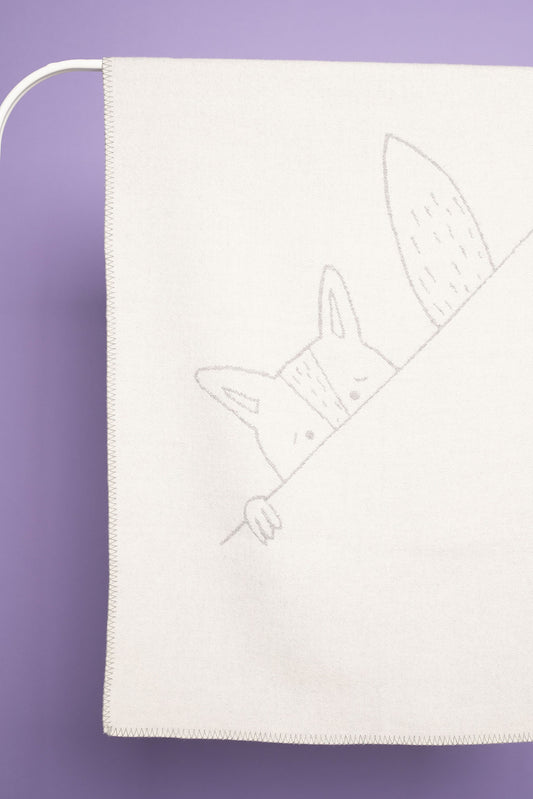 Merino baby blanket - Fox