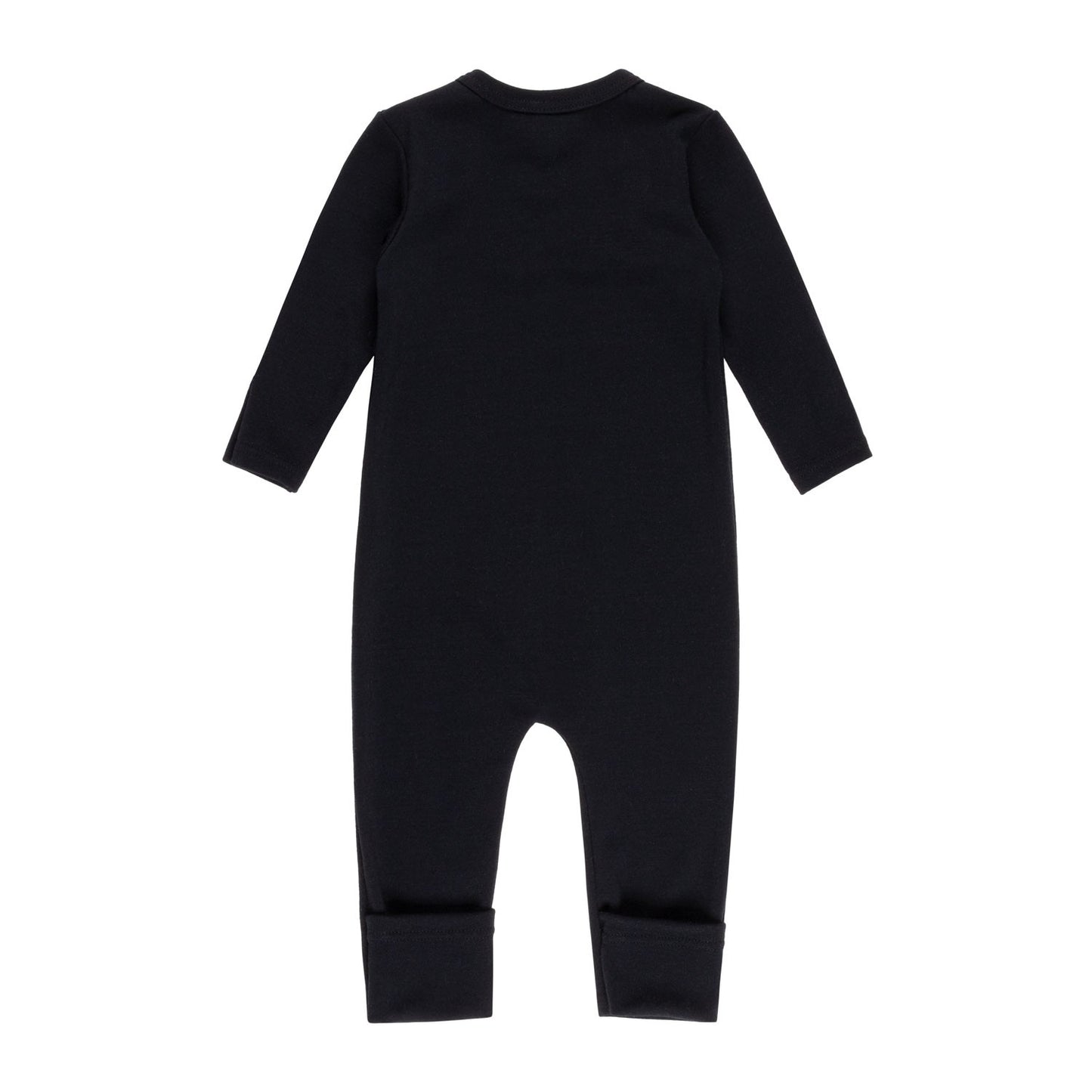 Merino Wool Baby Overall – Black