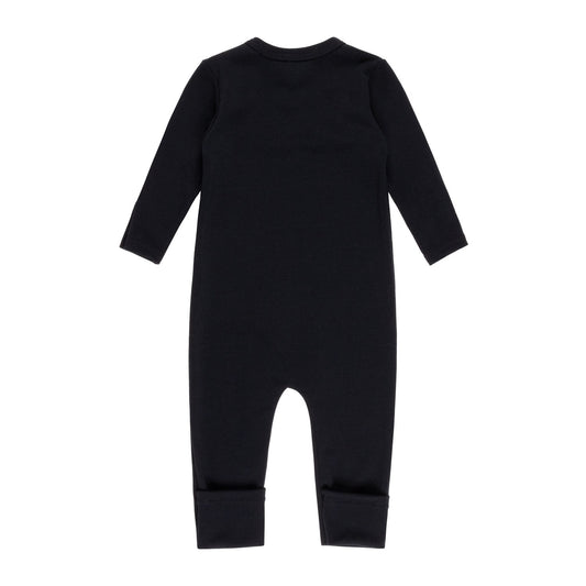 Merino Wool Baby Overall – Black