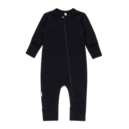 Merino Wool Baby Overall – Black