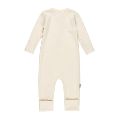 Merino Wool Baby Overall – White