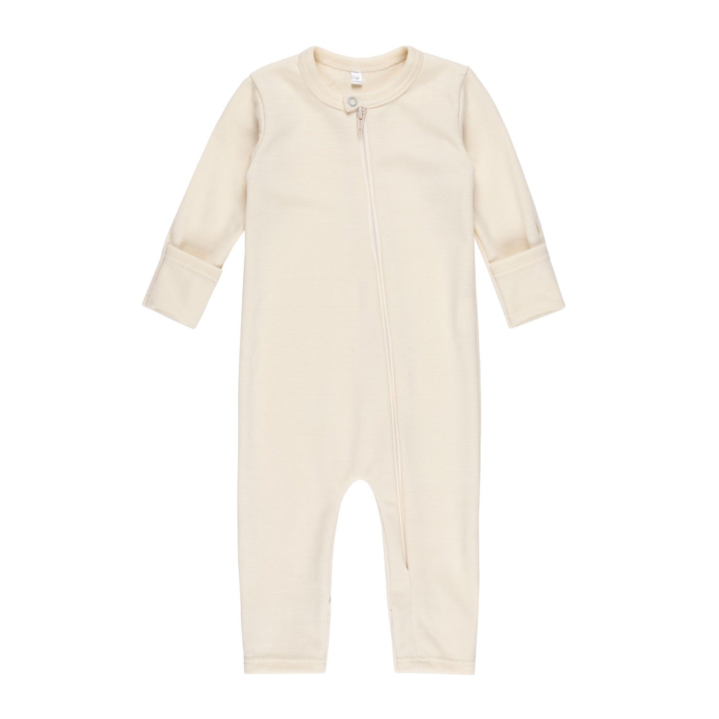 Merino Wool Baby Overall – White