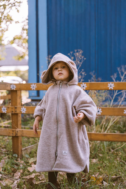 Merino Wool Car Poncho For Kids - Lamb