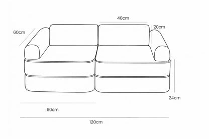 Modular Play Sofa for Children - Gray
