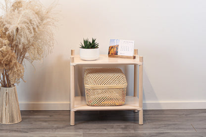 Montessori-Inspired Wooden Shelving Unit Small, 2 Shelves