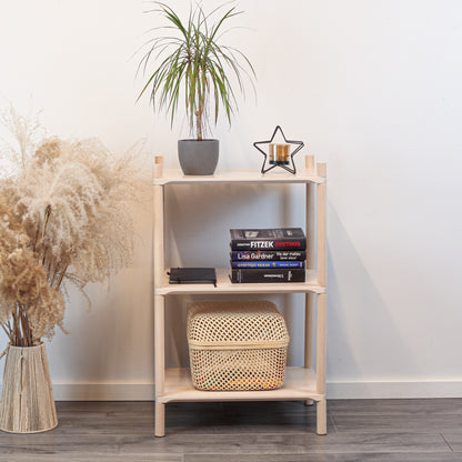 Montessori-Inspired Wooden Shelving Unit Small, 3 Shelves