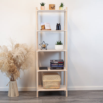 Montessori-Inspired Wooden Shelving Unit Small, 5 Shelves
