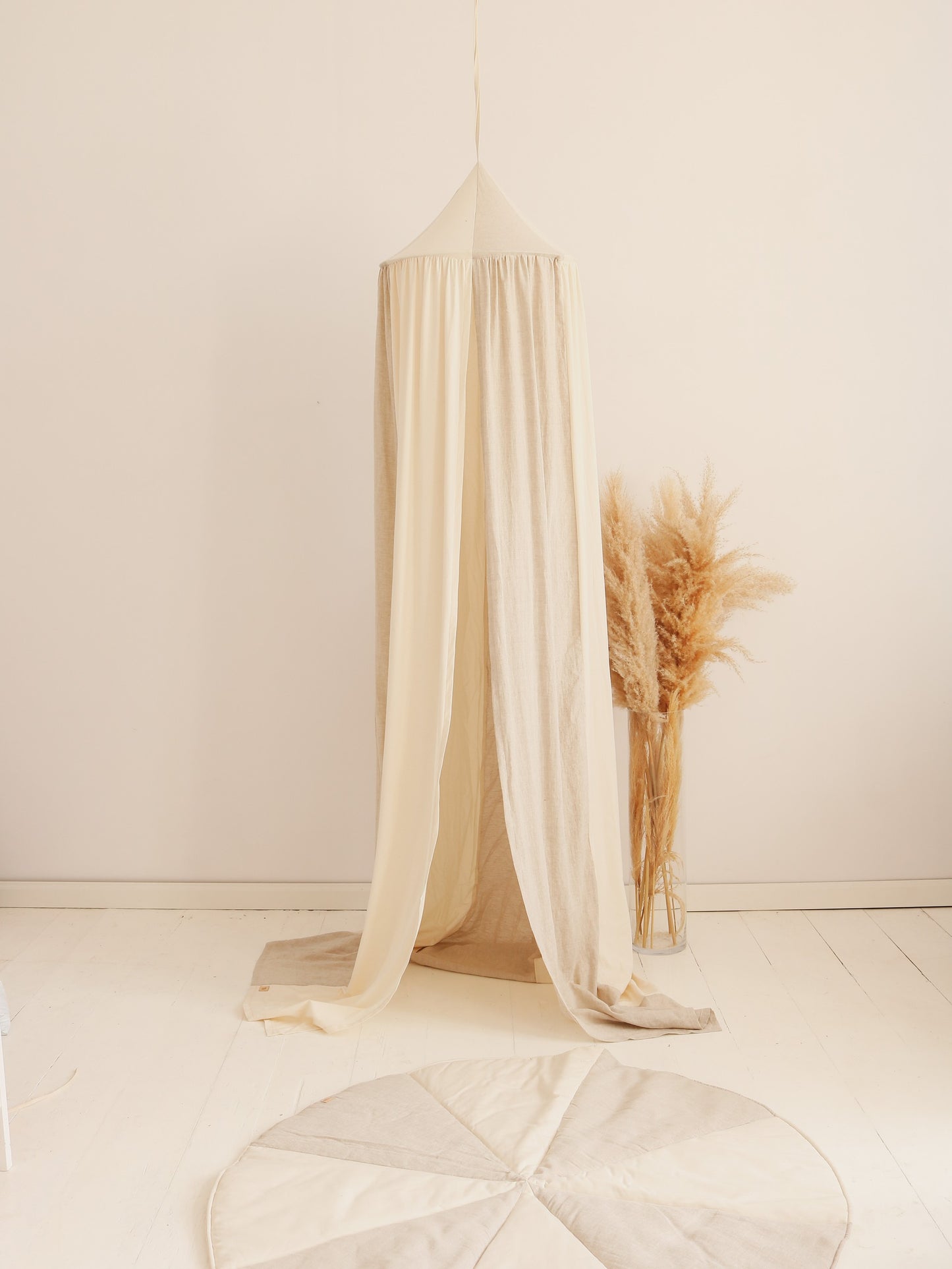 Organic Cotton and Linen Canopy - Cream Circus