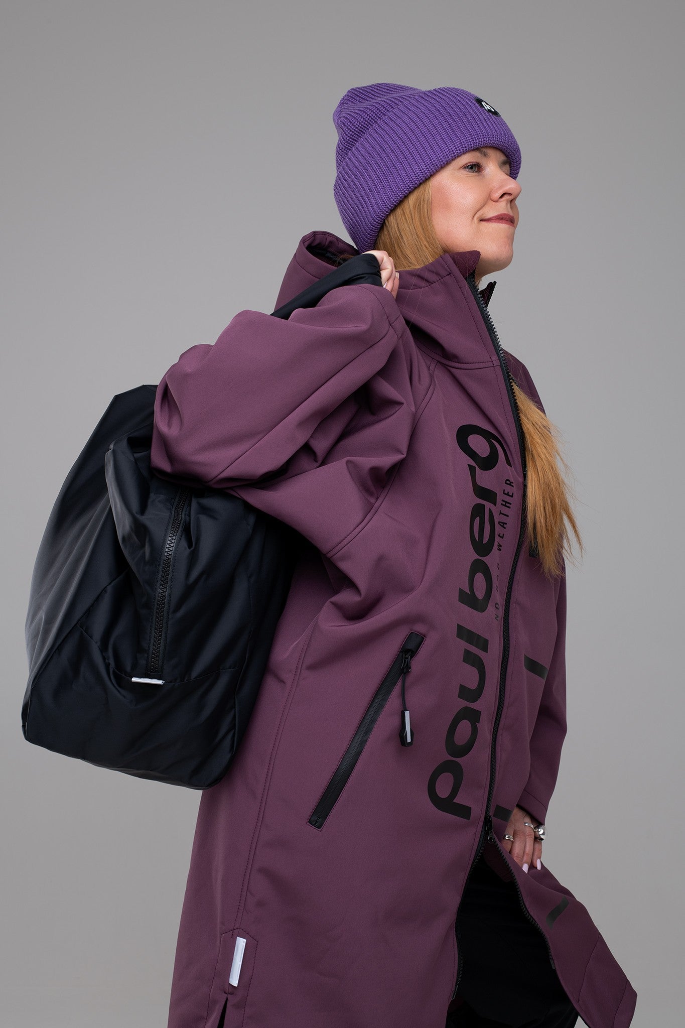 Paul Light Outdoor Robe - Aubergine