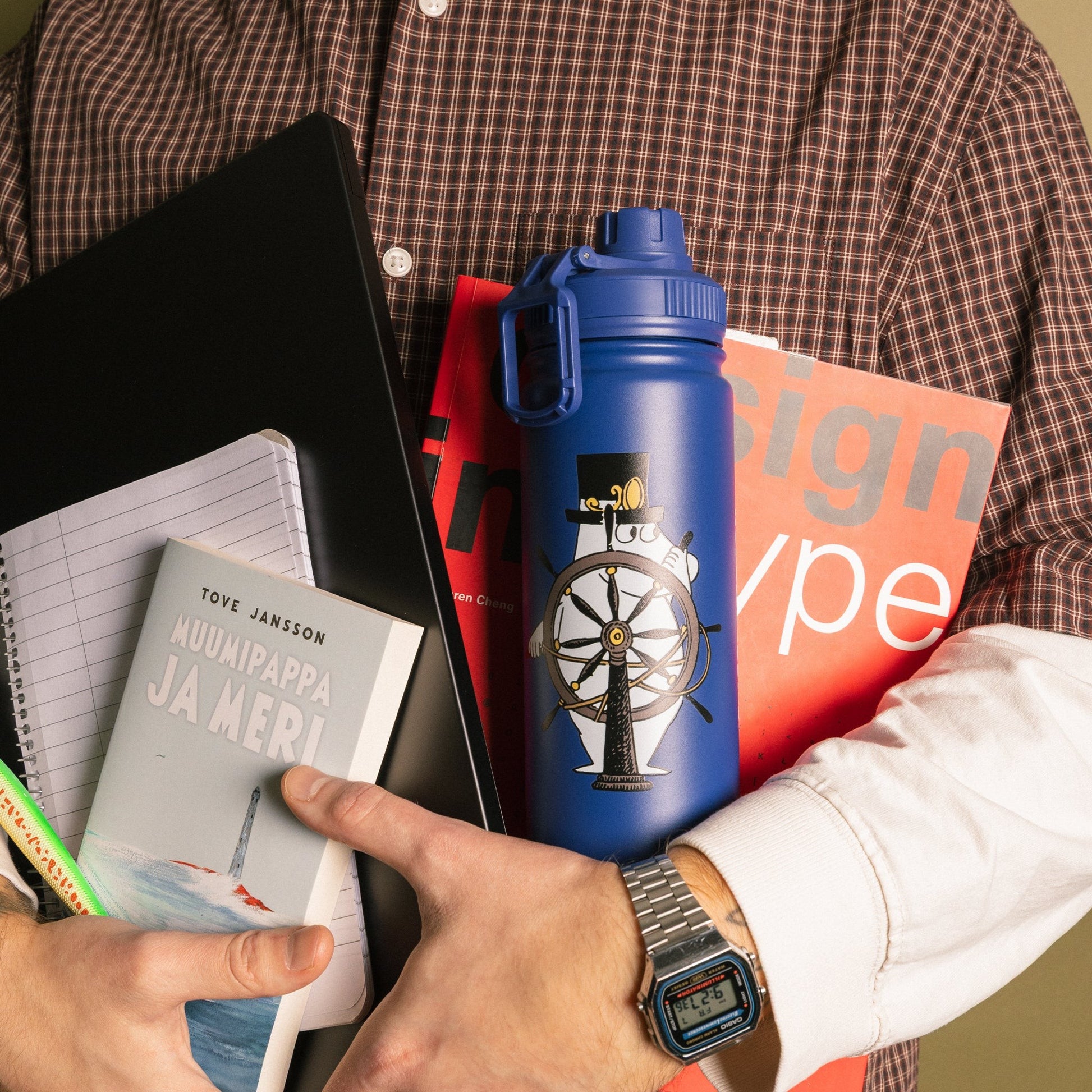 Moominpappa Thermal Everyday Bottle - Navy