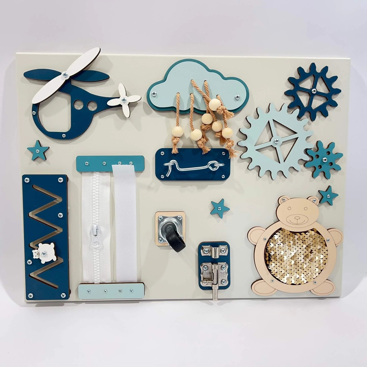 Portable baby sensory busy board (30×40 cm)